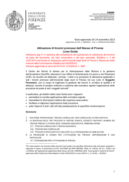 Linee Guida - Universit&agrave; degli Studi di Firenze