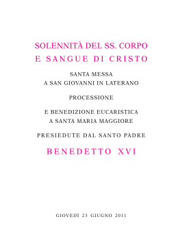 Libretto della Celebrazione