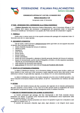 FEDERAZIONE ITALIANA PALLACANESTRO