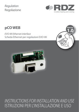 Manuale tecnico Kit pCO Web
