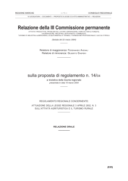 Relazione della III Commissione permanente
