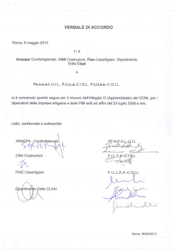 verbale di accordo