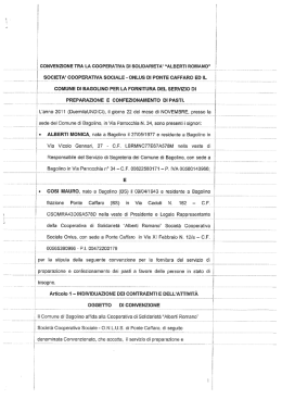 tra la cooperativa di solidarieta` &ldquo;ai.berti romano&rdquo;