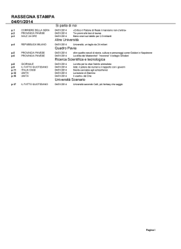 Rassegna stampa del 04/01/2014