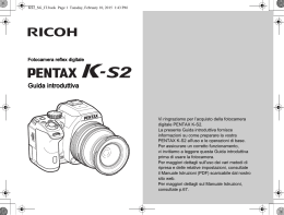 Pentax K-S2 Guida introduttiva