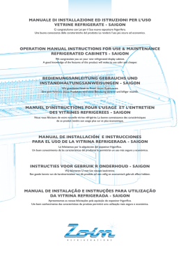 manuale di installazione ed istruzioni per l`uso vetrine