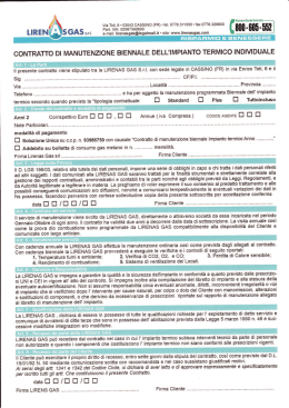 manutenzione impianto - Servizi