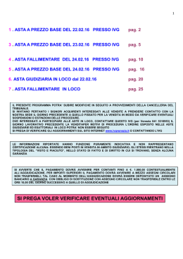 SI PREGA VOLER VERIFICARE EVENTUALI AGGIORNAMENTI