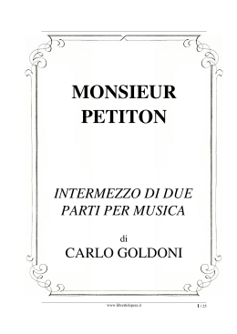 Monsieur Petiton - Libretti d`opera italiani