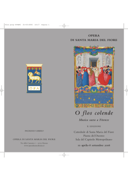 Scarica l`allegato - Opera di Santa Maria del Fiore