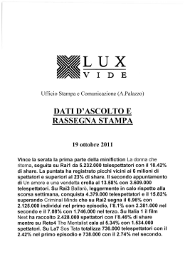dati d`ascolto e rassegna stampa