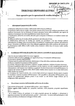 a) Redazione dell`avviso di vendita e dell`estratto