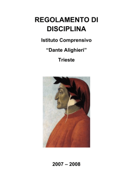 regolamento di disciplina - Istituto Comprensivo Dante Alighieri