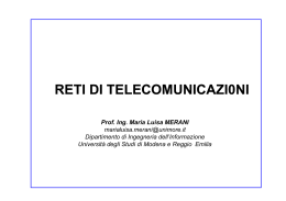 reti di telecomunicazi0ni - Università degli Studi di Modena e