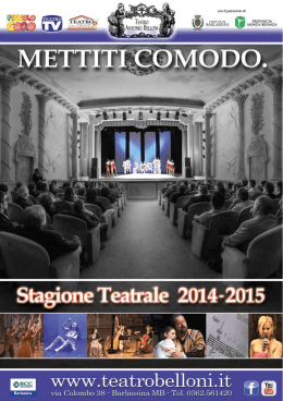 la brochure della stagione Belloni 2014/2015