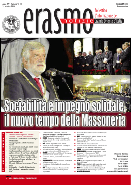 il messaggio del Gran Maestro Gustavo Raffi