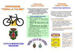 Targa la tua bici - Comune Di Montecchio Maggiore