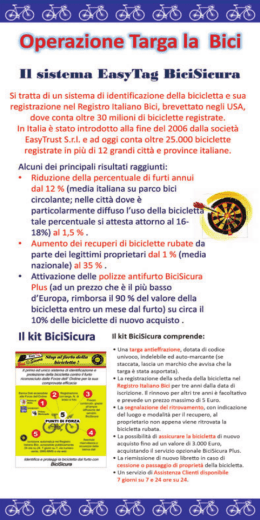 Operazione Targa la Bici