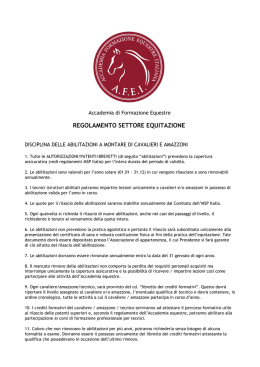 Leggi il regolamento completo