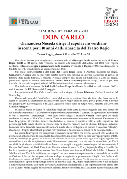 don carlo - Teatro Regio di Torino
