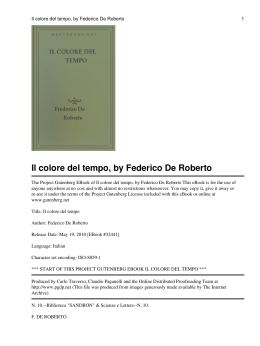 Il colore del tempo