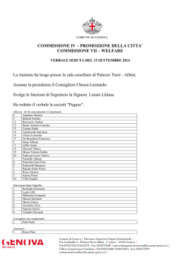 verbali delle Commissioni