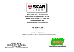 Manuale uso emanutenzione Sicar Flash 3200