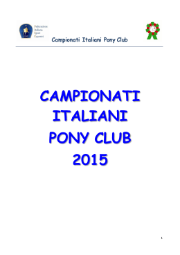 campionati italiani pony club 2015