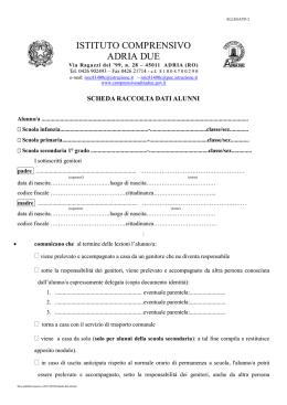 scheda raccolta dati alunni - istituto comprensivo adria due