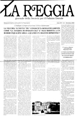 La Reggia giornale della Societ&agrave; per Palazzo Ducale di Mantova 2000