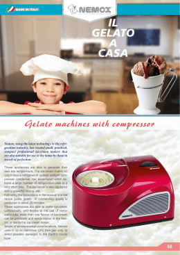 Gelato machines with compressor
