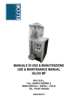 manuale di uso & manutenzione use & maintenance manual