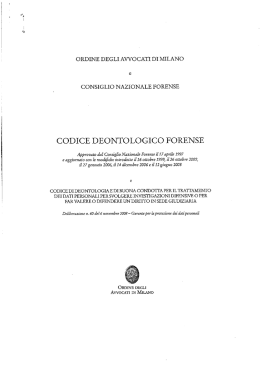 codice deontologico forense