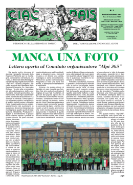 MANCA UNA FOTO - Associazione Nazionale Alpini sezione di Torino