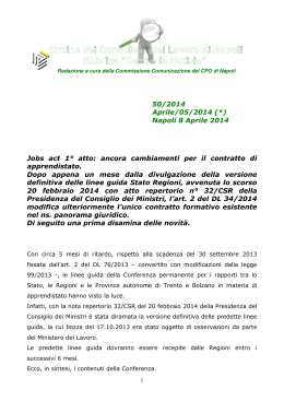 N° 50/2014 - Ordine dei Consulenti del Lavoro di Napoli