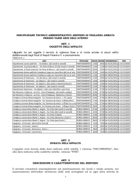 Disciplnare tecnico amministrativo - Universit&agrave; degli Studi di Napoli