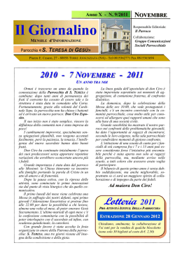 novembre - Parrocchia Santa Teresa di Ges&ugrave;