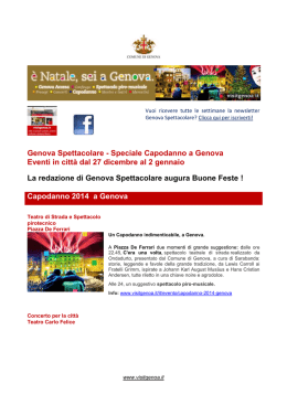 Genova Spettacolare - Speciale Capodanno a