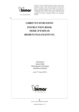 libretto istruzioni instruction book mode d`emploi