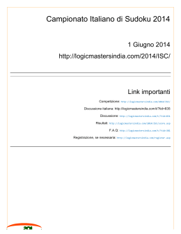 Campionato Italiano di Sudoku 2014