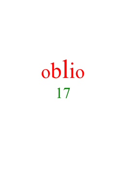 Oblio, V, 17