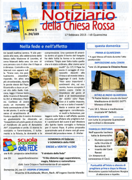 Nella fede e nell`affetto