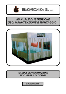 MANUALE DI ISTRUZIONE USO, MANUTENZIONE E MONTAGGIO