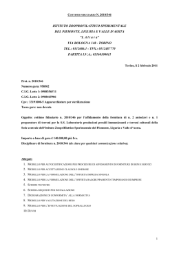 VIA BOLOGNA 148 - TORINO - Istituto Zooprofilattico Sperimentale