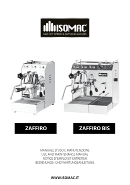 zaffiro bis zaffiro - ISOMAC - since 1977 espresso & cappuccino