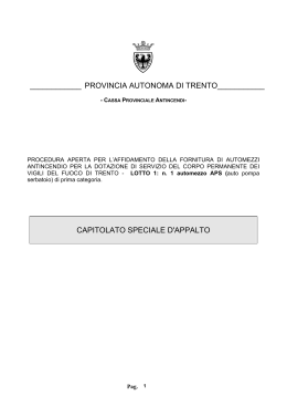 capitolato - lotto 1 - Provincia Autonoma di Trento
