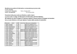 Risultati e convocazione. - benvenuto nel sito del laboratorio di