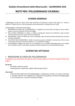 note per i pellegrinaggi vicariali