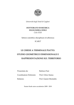 Le chiese a terminale piatto