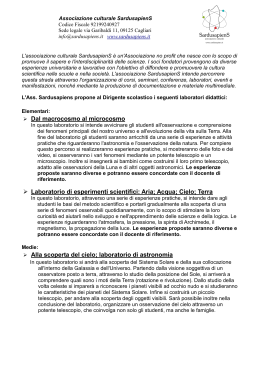 Dal macrocosmo al microcosmo Laboratorio di esperimenti scientifici